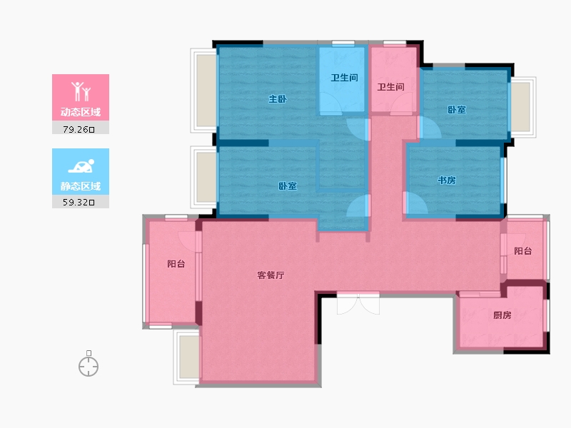 四川省-成都市-电建地产长运东安-123.20-户型库-动静分区