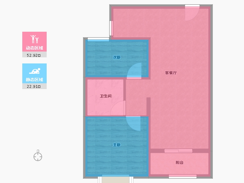 云南省-昆明市-俊发城-68.00-户型库-动静分区