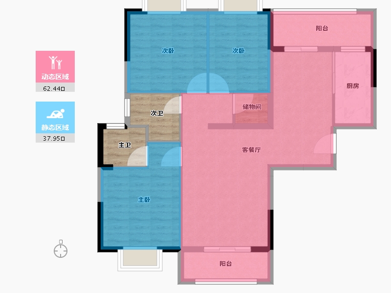 海南省-万宁市-万宁永桥尚城-97.95-户型库-动静分区