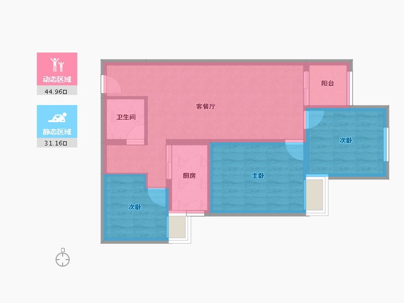 云南省-昆明市-俊发城-67.34-户型库-动静分区