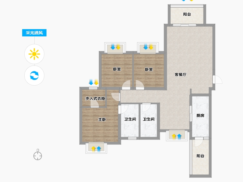 四川省-成都市-太阳公元-101.41-户型库-采光通风