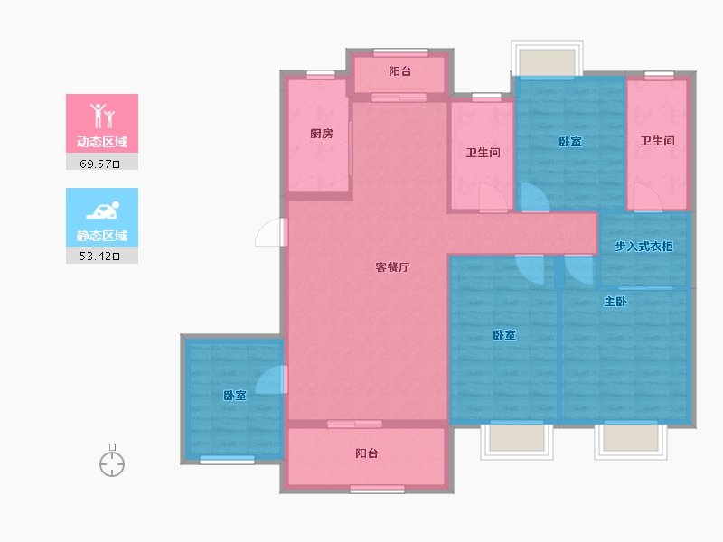 湖南省-长沙市-长沙亿达智造小镇-111.96-户型库-动静分区