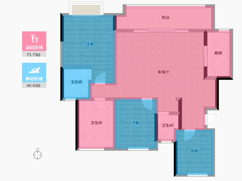 四川省-成都市-隆腾公园城-101.47-户型库-动静分区