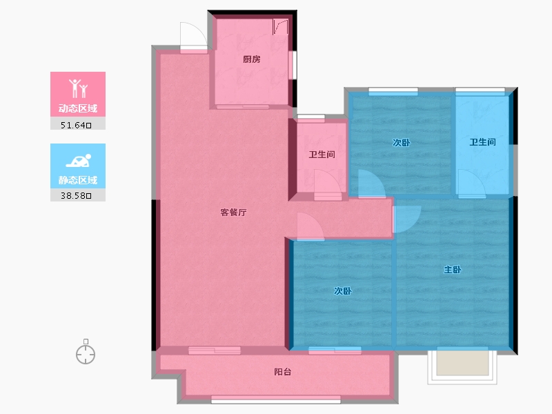 江西省-九江市-通源柴桑郡-86.00-户型库-动静分区