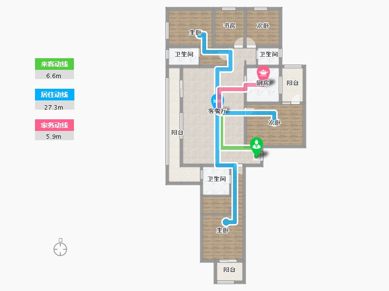 云南省-昆明市-俊发城-156.33-户型库-动静线