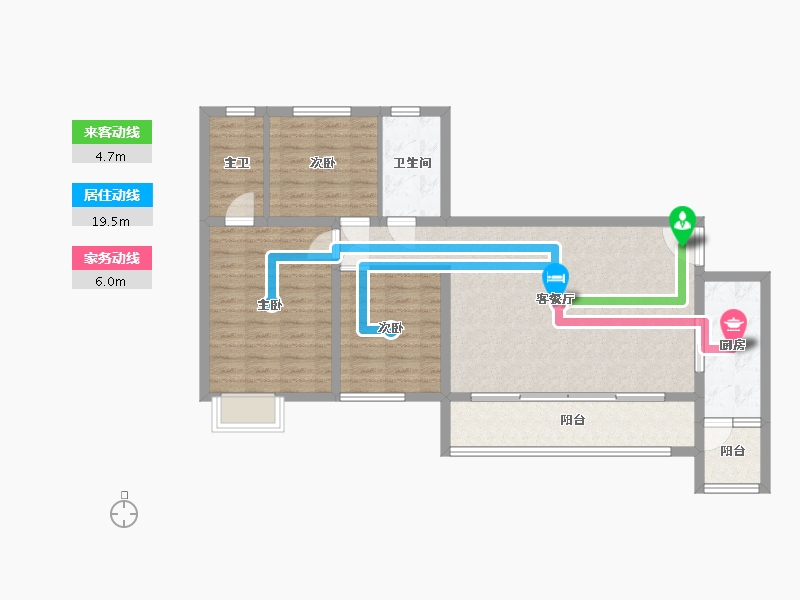 四川省-成都市-珑山樾-95.03-户型库-动静线