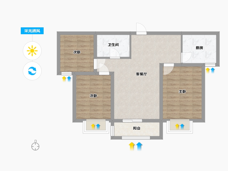 山西省-大同市-文兴首席-89.00-户型库-采光通风