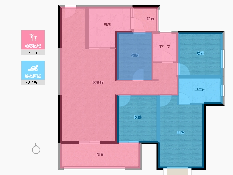 云南省-昆明市-俊发城-99.89-户型库-动静分区