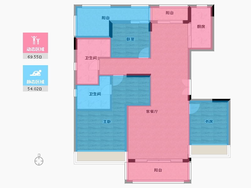 广东省-惠州市-龙光城-111.26-户型库-动静分区