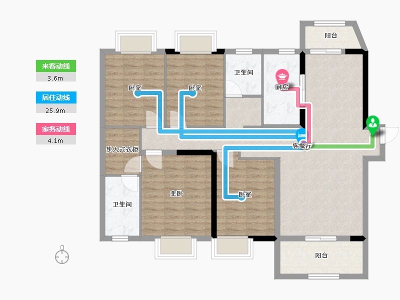 湖南省-长沙市-长沙亿达智造小镇-111.15-户型库-动静线