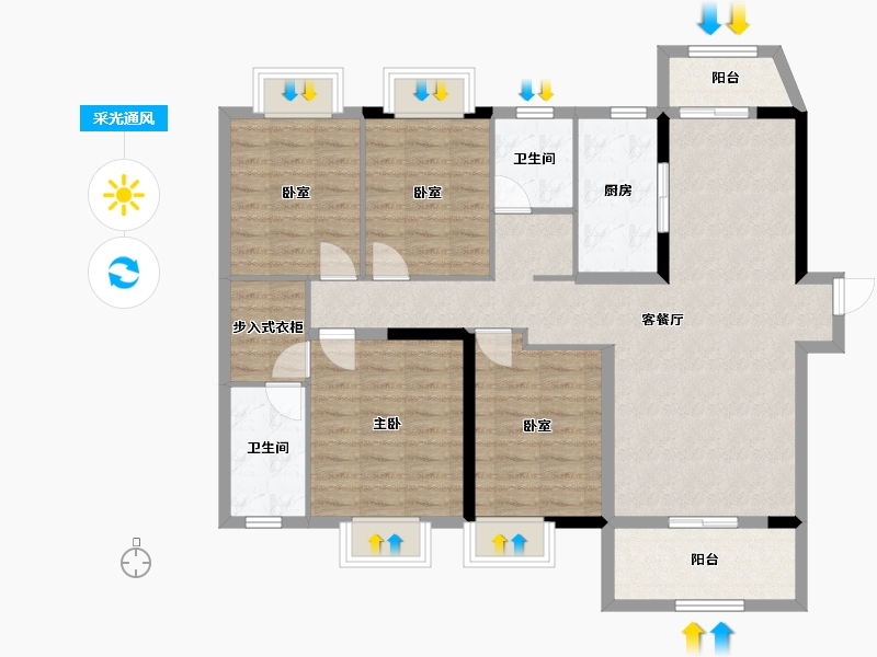 湖南省-长沙市-长沙亿达智造小镇-111.15-户型库-采光通风