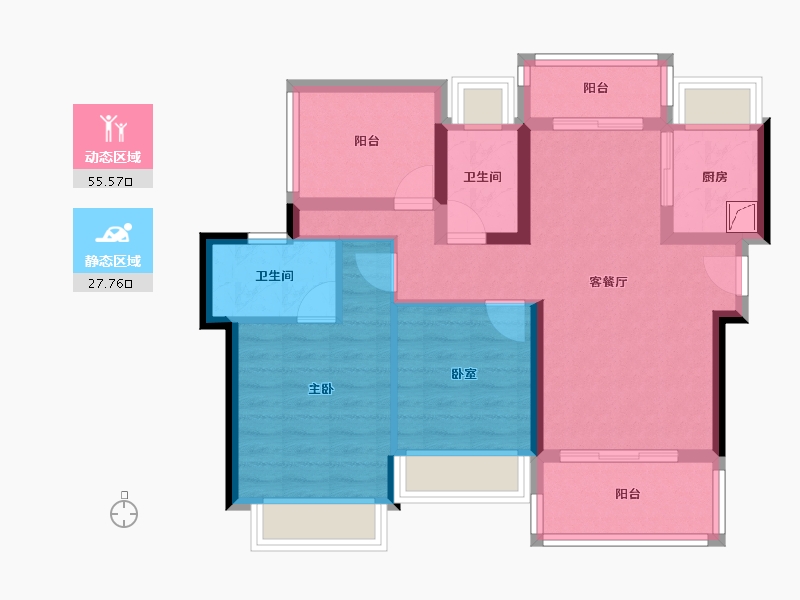 广东省-惠州市-玖璟台-73.02-户型库-动静分区