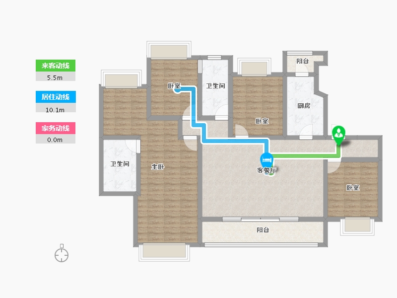 四川省-成都市-炎华置信上林景著-129.84-户型库-动静线