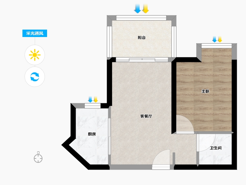 海南省-万宁市-万宁·木棉山-41.62-户型库-采光通风