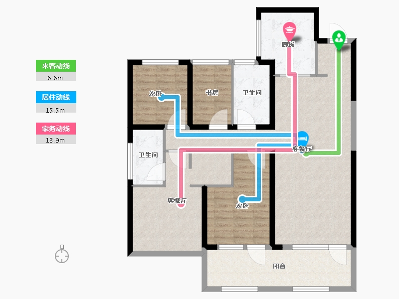 山东省-青岛市-华新园央和府-114.10-户型库-动静线