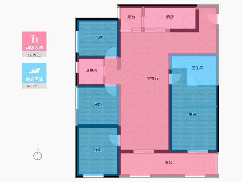 云南省-昆明市-俊发城-112.92-户型库-动静分区