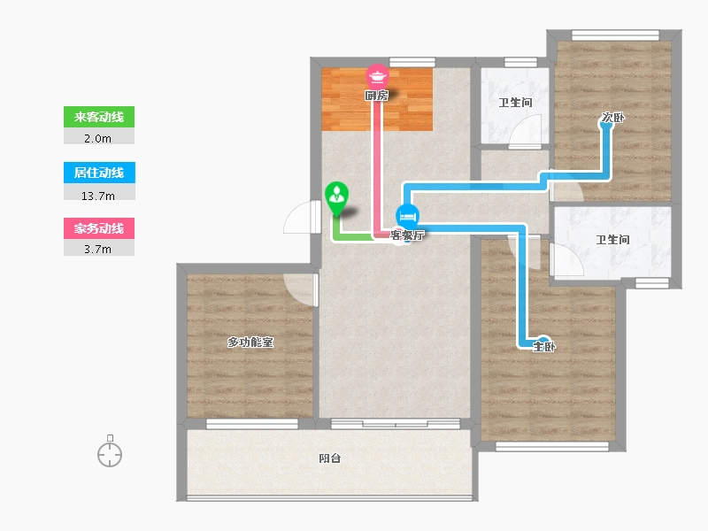 海南省-三亚市-北京城建海云湾-89.36-户型库-动静线