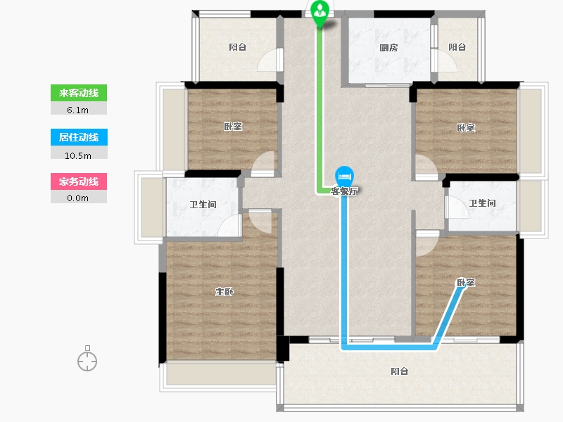 广东省-惠州市-​隆生西江花园-132.80-户型库-动静线