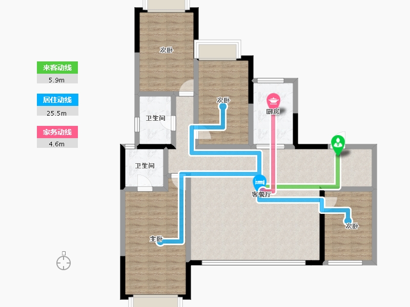 四川省-成都市-明信凤栖台-115.34-户型库-动静线