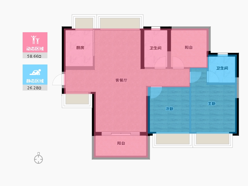 广东省-惠州市-方圆天俊-76.00-户型库-动静分区