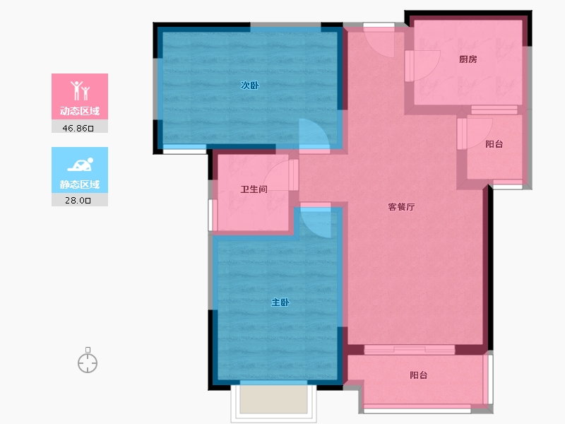 陕西省-西安市-中金金骊福郡-69.00-户型库-动静分区