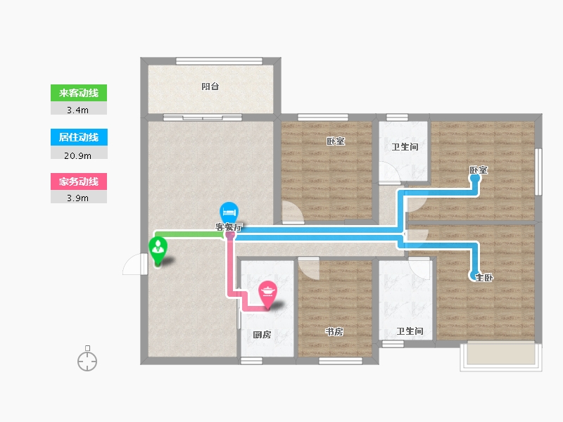 福建省-漳州市-龙江新苑-115.00-户型库-动静线