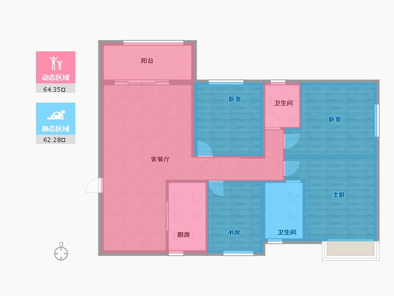 福建省-漳州市-龙江新苑-115.00-户型库-动静分区