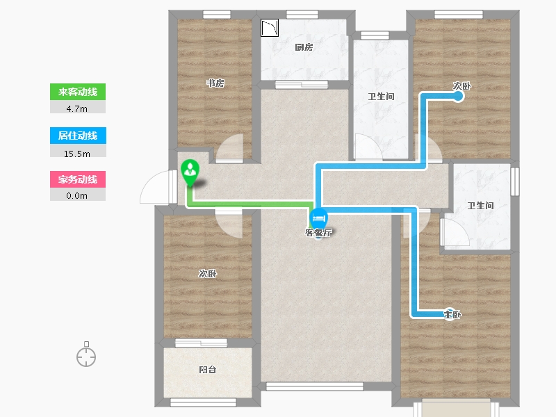 山东省-潍坊市-滨海87号-96.69-户型库-动静线