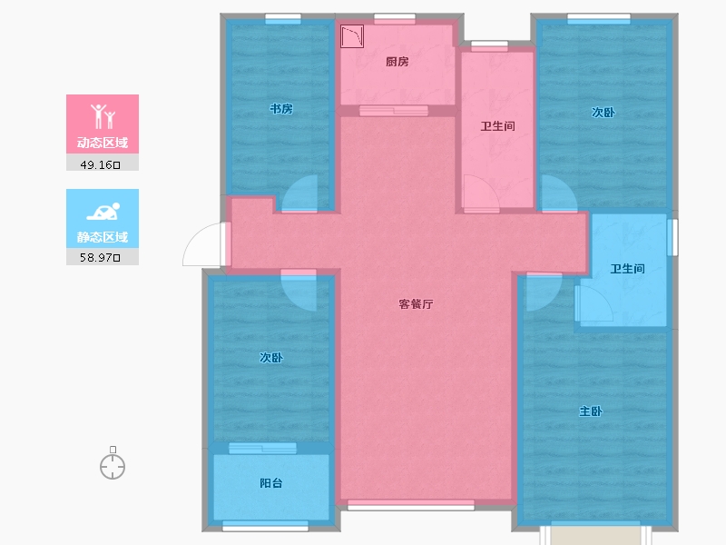 山东省-潍坊市-滨海87号-96.69-户型库-动静分区