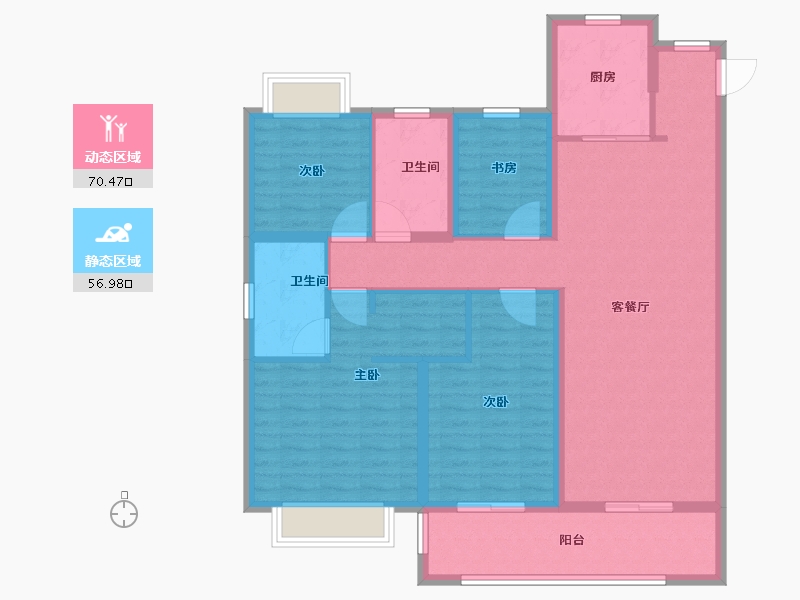 云南省-昆明市-俊发城逸璟峰-114.40-户型库-动静分区