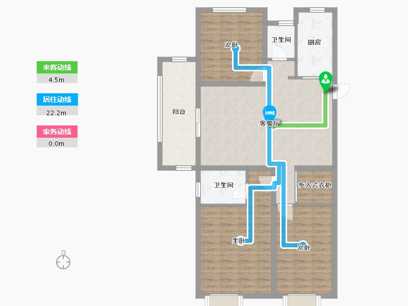 江苏省-徐州市-汉邦景城-104.41-户型库-动静线