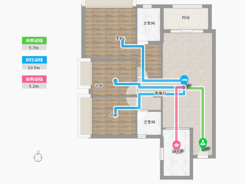 海南省-陵水黎族自治县-雅居乐清水湾-86.77-户型库-动静线