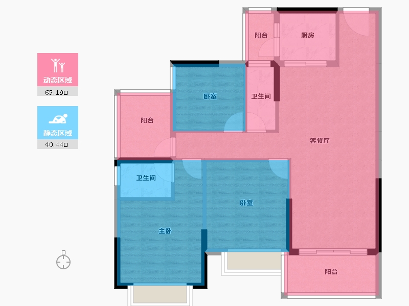 广东省-惠州市-沣盛凤凰城-94.98-户型库-动静分区