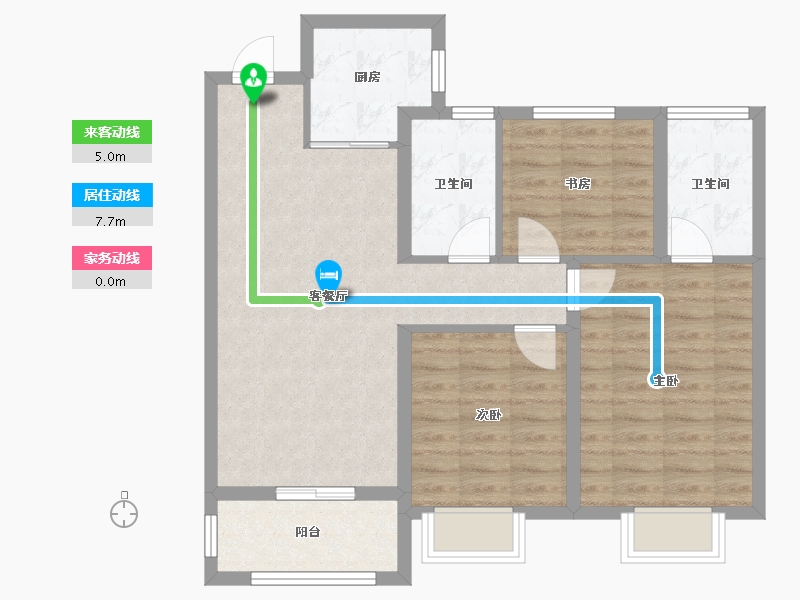 山东省-青岛市-青特星悦-80.00-户型库-动静线