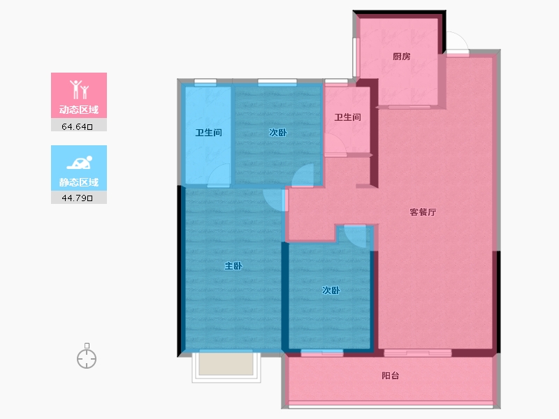 云南省-昆明市-俊发城逸璟峰-98.40-户型库-动静分区