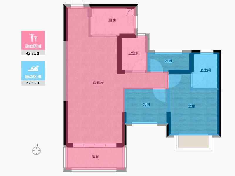 福建省-泉州市-蓝光雍锦府-89.00-户型库-动静分区