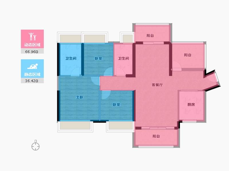 广东省-惠州市-佳兆业东江新城-92.26-户型库-动静分区