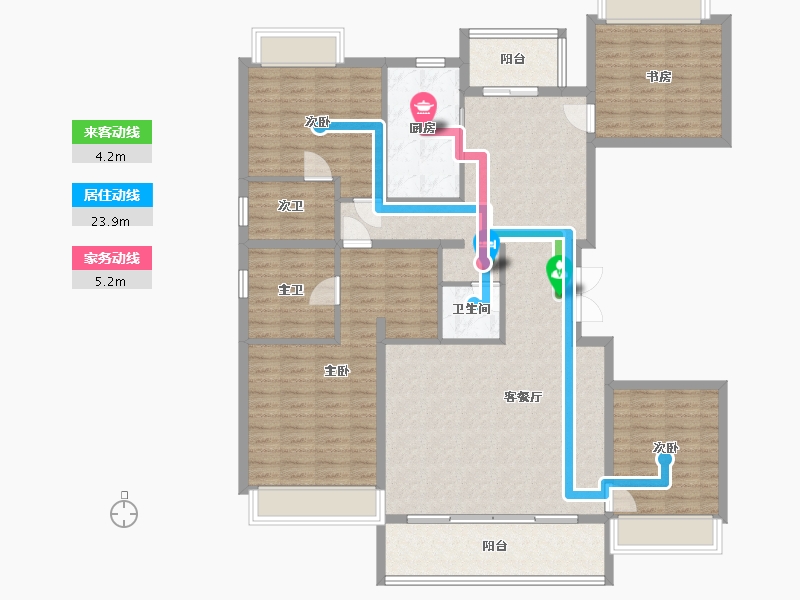 四川省-成都市-中洲锦城湖岸二期-141.31-户型库-动静线