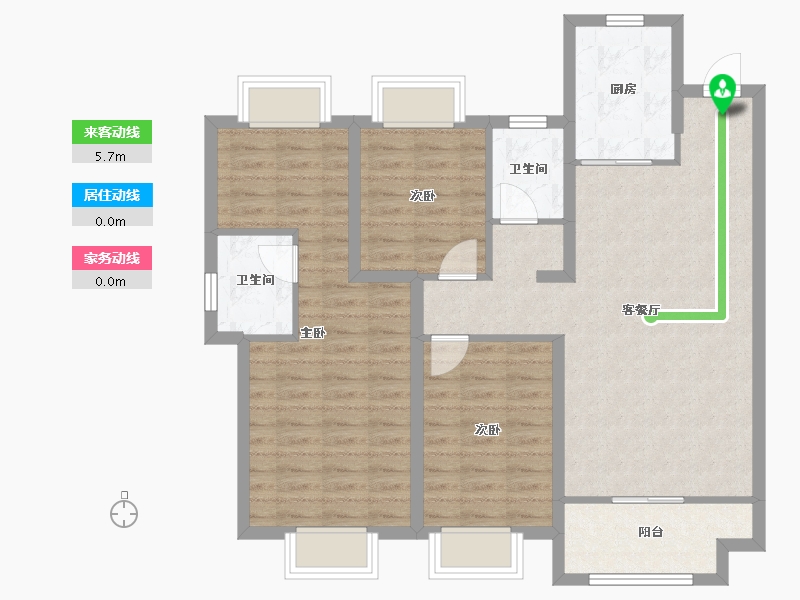 江苏省-徐州市-汉邦景城-94.50-户型库-动静线