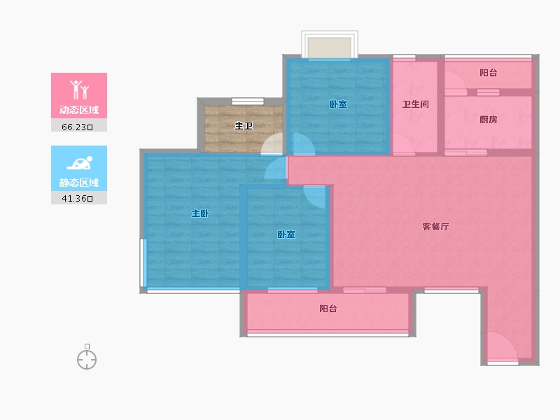 四川省-成都市-珑山樾-100.81-户型库-动静分区