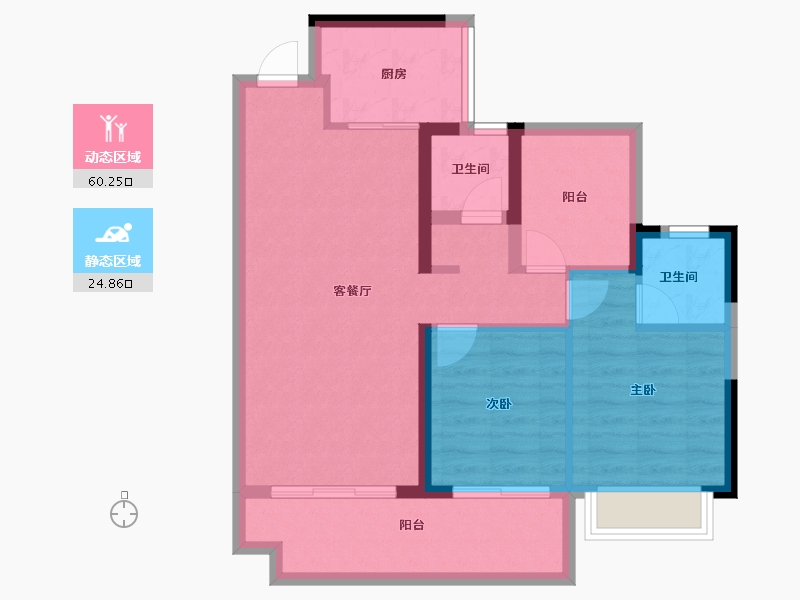 广东省-惠州市-方圆天俊-76.00-户型库-动静分区