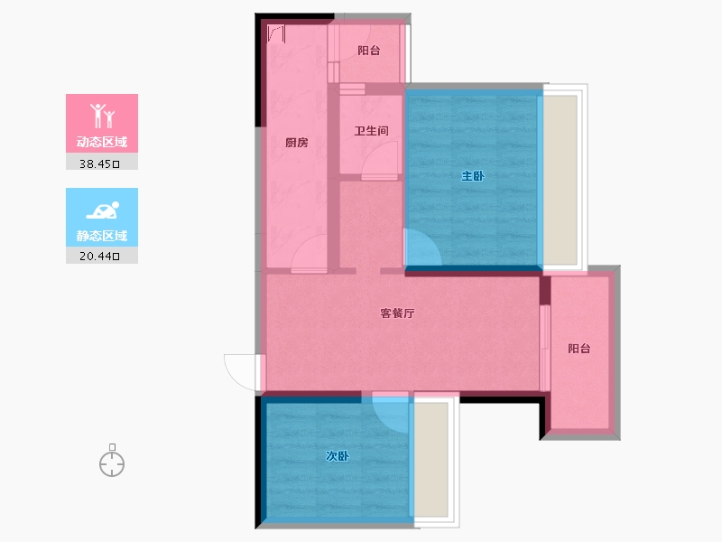 重庆-重庆市-绿地涪陵城际空间站-51.04-户型库-动静分区