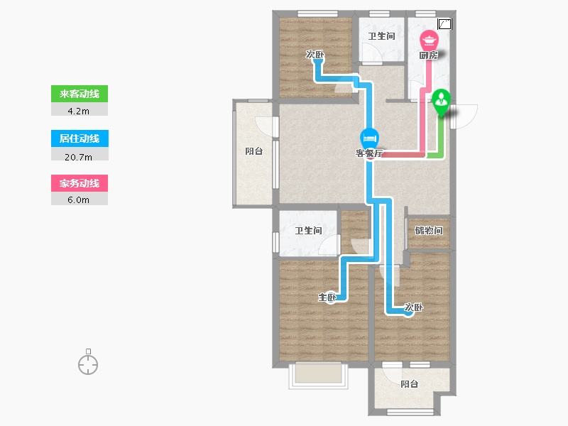 山东省-青岛市-阳光名宸-94.05-户型库-动静线