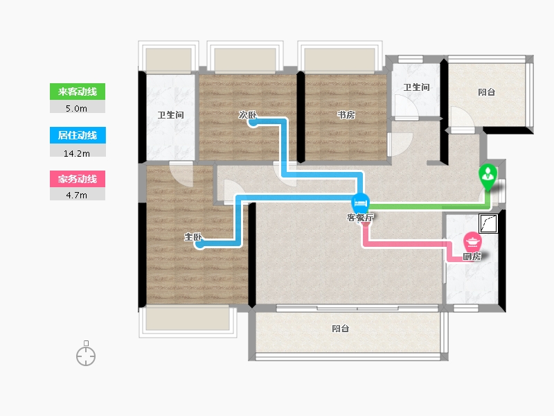 广东省-惠州市-保利·鹿江来-98.00-户型库-动静线