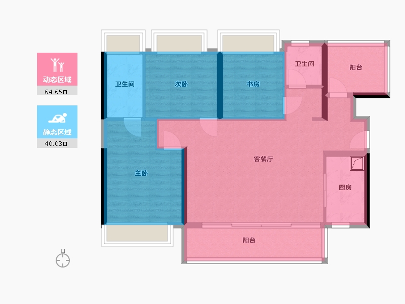 广东省-惠州市-保利·鹿江来-98.00-户型库-动静分区