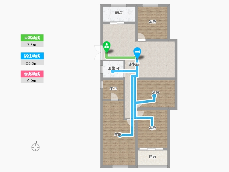 四川省-成都市-汉嘉国际社区-109.08-户型库-动静线