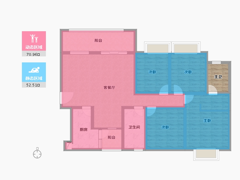 四川省-成都市-汇景新城-113.41-户型库-动静分区