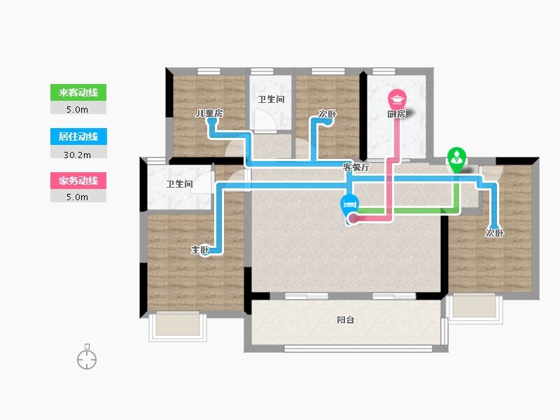 四川省-成都市-海伦堡玖悦澜湾-115.00-户型库-动静线