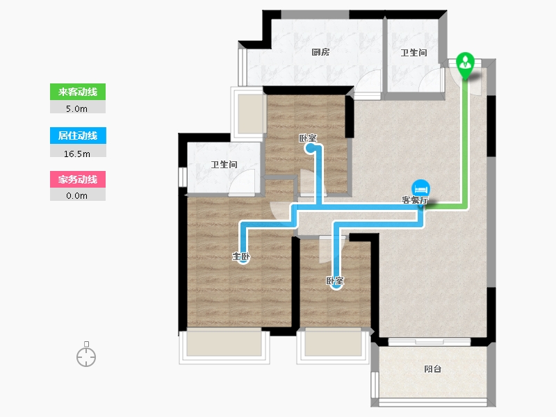 广东省-惠州市-泷珀花园-74.13-户型库-动静线