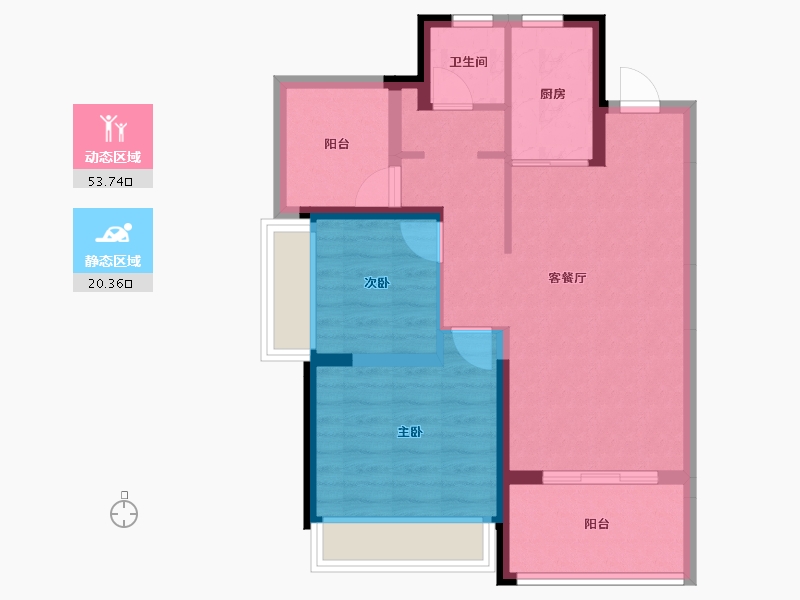 广东省-惠州市-奥园尚雅花园-65.65-户型库-动静分区